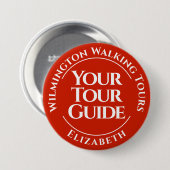 ツアーガイドのバッジ 缶バッジ (正面&裏面)