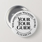 ツアーガイドのバッジ 缶バッジ (正面&裏面)