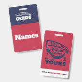 ツアーガイド名タグ – オレンジバッジ バッジ (正面＆裏面)