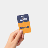 ツアーガイド名タグ – オレンジバッジ バッジ (手持ち)