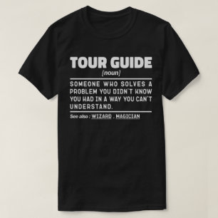 ツアーガイド名詞定義サファリツアーアシスタント Tシャツ