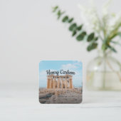 ツアーガイド旅行代理店ターコイズ スクエア名刺 (スタンド正面)