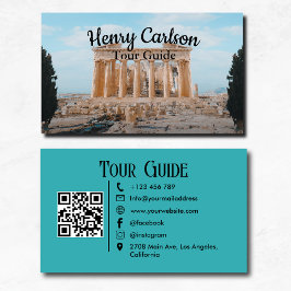 ツアーガイド旅行代理店ターコイズQRコード 名刺