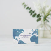 ツアーガイド水彩青マップ 名刺 (スタンド正面)