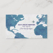 ツアーガイド水彩青マップ 名刺 (正面)
