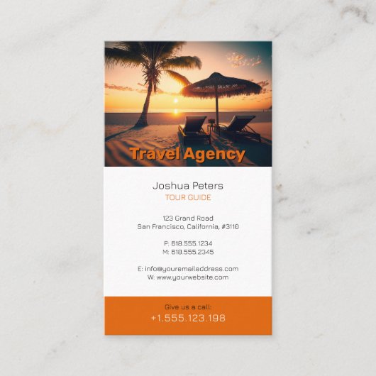 ツアーガイド |休最高の暇 名刺 (正面)