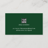 ツアーツーリズムのガイド緑 名刺 (裏面)