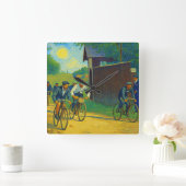 ツアーデフランスファーストレース1903ファンゴッホレドゥックス スクエア壁時計 (ホーム)