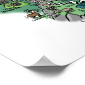 ツアーデュモンブラン漫画の地図 – ポスター20" x 16" ポスター (角)