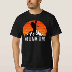 ツアーデュモンブラン – ハイキングトレイルヴィンテージレトロ Tシャツ