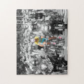 ツアードゥフランスイエロージャージーペロトンサイクリングレース ジグソーパズル (縦)