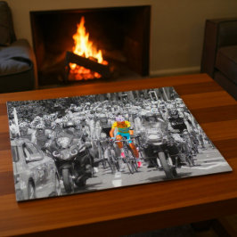 ツアードゥフランスイエロージャージーペロトンサイクリングレース ジグソーパズル