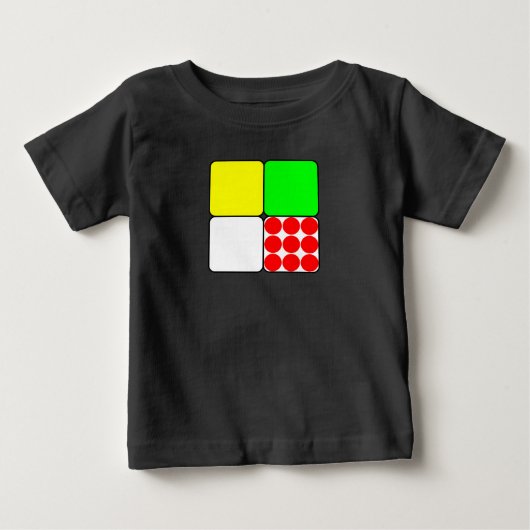 ツアードゥフランスジェルシー3黄 ベビーTシャツ (正面)