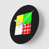 ツアードゥフランスジェルセイズ3ブラック ラウンド壁時計 (傾斜)