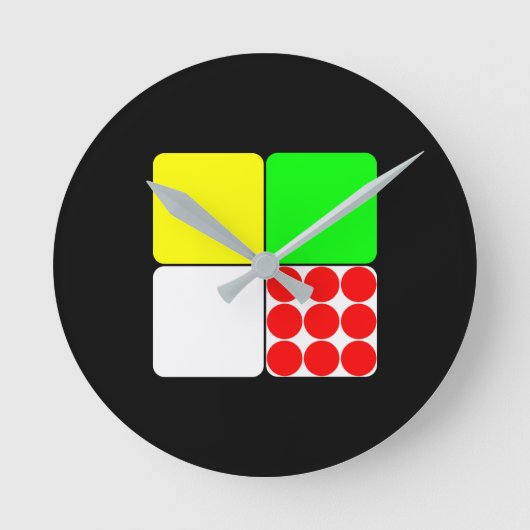 ツアードゥフランスジェルセイズ3ブラック ラウンド壁時計 (正面)