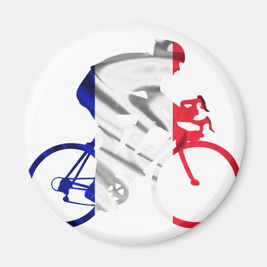 ツアードフランスの自転車乗り マグネット (正面)