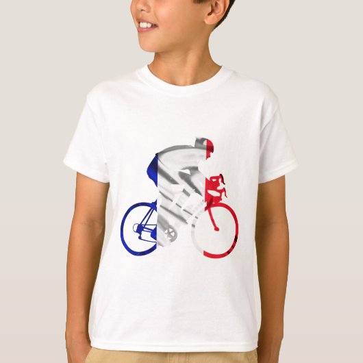 ツアードフランスの自転車乗り Tシャツ (正面)