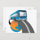 ツアーバスコーチ輸送世界旅行 ポストカード (正面/裏面)