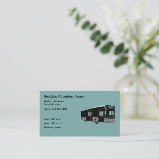ツアーバス旅行代理店 名刺 (スタンド正面)