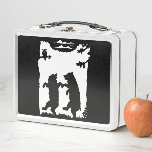 ツアーベアーズ踊りウッズフクロウのシルエット|過去記事 メタルランチボックス (インサイチュ)