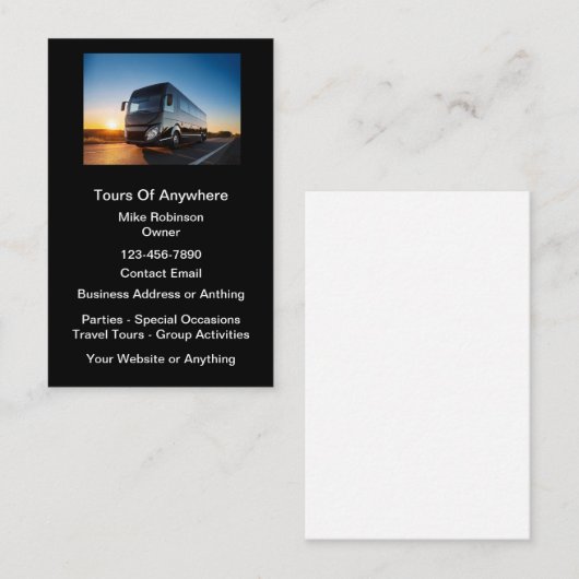 ツアーレンタルバス名刺 名刺 (正面/裏面)
