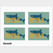 ツアー独身の中 長方形シール (シート)