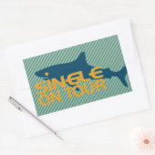 ツアー独身の中 長方形シール (封筒)