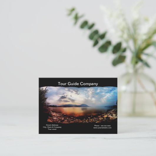 ツアー・ガイドの会社の名刺 名刺 (スタンド正面)