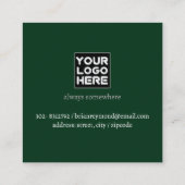 ツアー |観光ガイドグリーン スクエア名刺 (裏面)