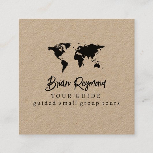 ツアー/観光ガイド スクエア名刺 (正面)