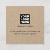 ツアー/観光ガイド スクエア名刺 (裏面)