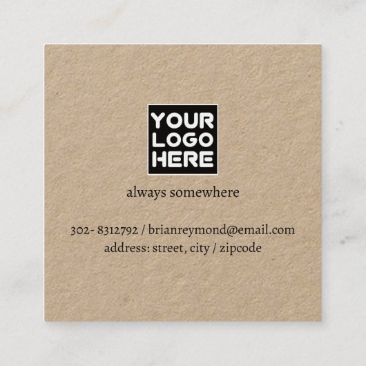 ツアー/観光ガイド スクエア名刺 (裏面)