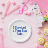 ツア生き延びーバスライドホワイト紙プレート ペーパープレート (パーティー)