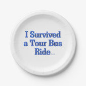 ツア生き延びーバスライドホワイト紙プレート ペーパープレート (正面)