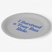 ツア生き延びーバス乗り灰色の大紙プレート ペーパープレート (アングル)