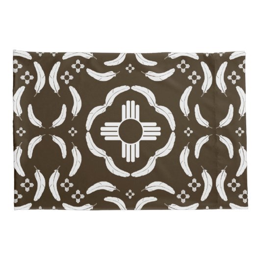 ツィアシンボルアンドフェザーデザイン南西 枕カバー (裏面-右)