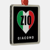 ツィオクリスマスイタリアン国旗のハートオーナメント メタルオーナメント (右)