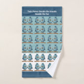 ツイお洒落ンバーズブルーダブルトラブル バスタオルセット (ハンドタオル)