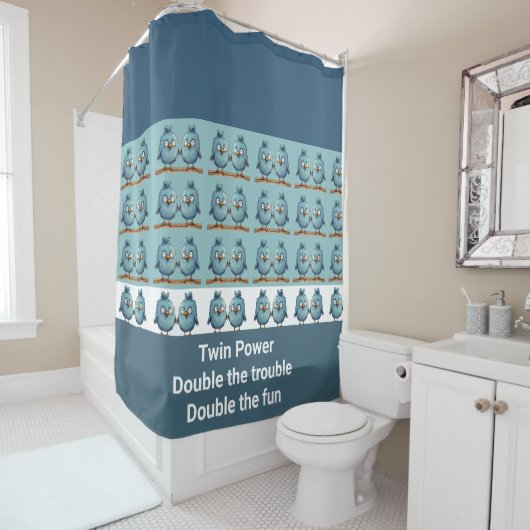 ツイお洒落ンバーズブルー シャワーカーテン (インサイチュ)
