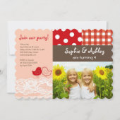 ツイお洒落ンバーズレースバースデーパーティー招待状 招待状 (正面)