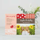 ツイお洒落ンバーズレースバースデーパーティー招待状 招待状 (スタンド正面)