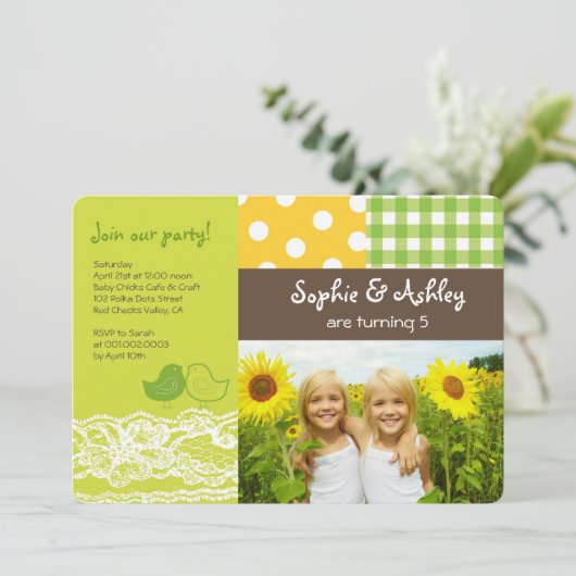 ツイお洒落ンバーズレース誕生日パーティー写真 招待状 (スタンド正面)