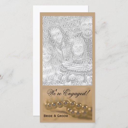 ツイステッドパールズ 結婚発表 フォトカード 案内状 (正面/裏面)