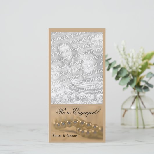 ツイステッドパールズ 結婚発表 フォトカード 案内状 (スタンド正面)