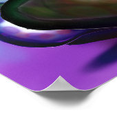 ツイストつる植物オーバーラップ虹 ポスター (角)