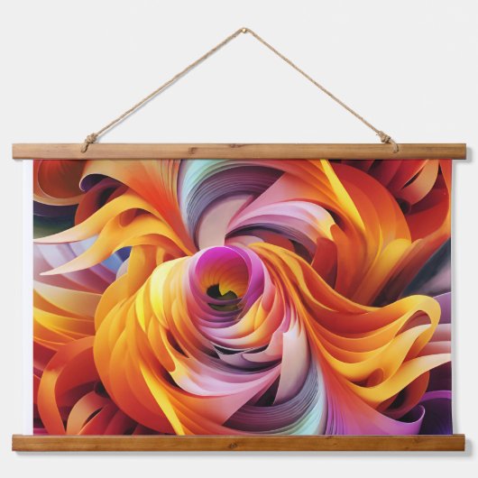 ツイストと回転 吊り下げ型タペストリー (正面)