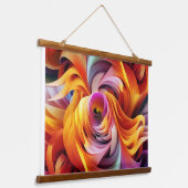 ツイストと回転 吊り下げ型タペストリー (傾斜あり)