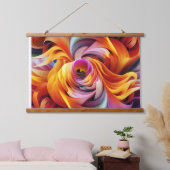 ツイストと回転 吊り下げ型タペストリー (寝室)