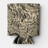 ツイストは、強いラインベージュまたはカーキシェードをミラー 缶クーラー (正面)