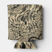 ツイストは、強いラインベージュまたはカーキシェードをミラー 缶クーラー (裏面)